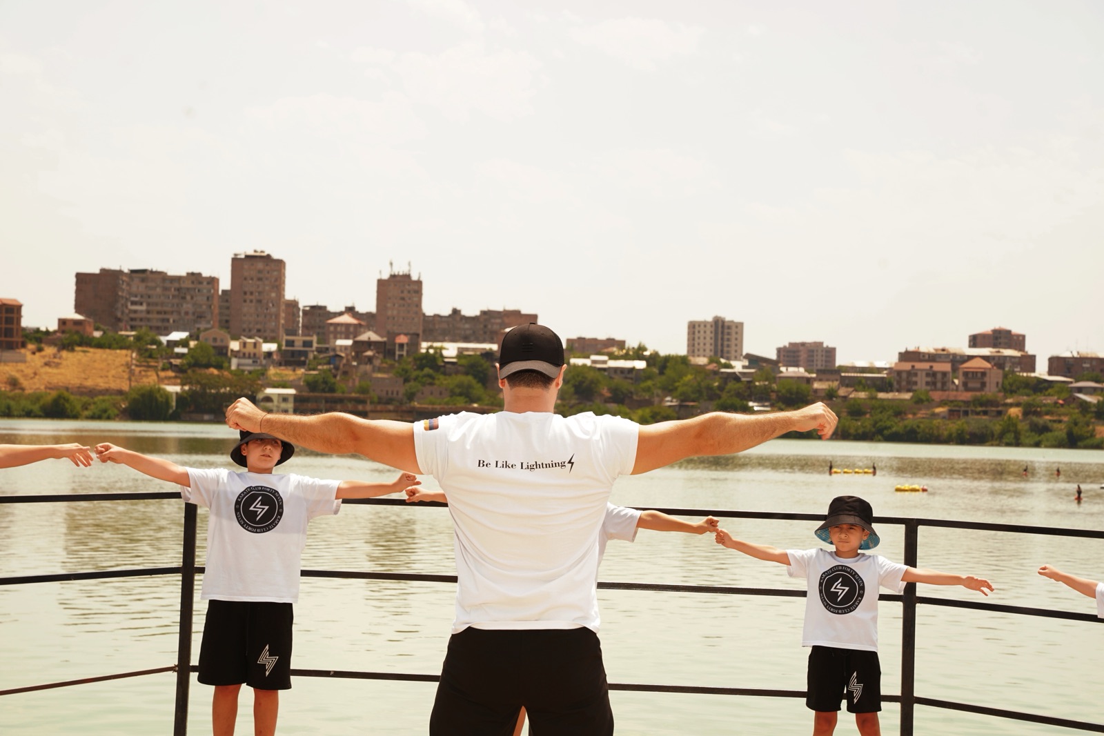 Coach and students at an outdoor session