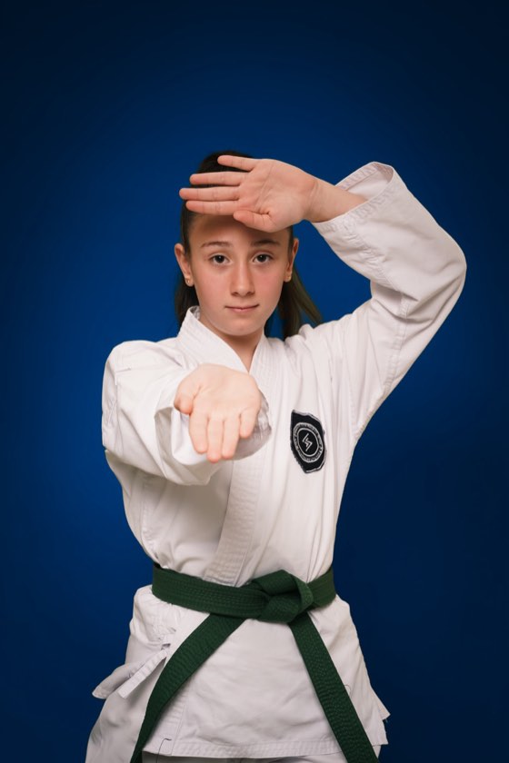 Girl performing a punch