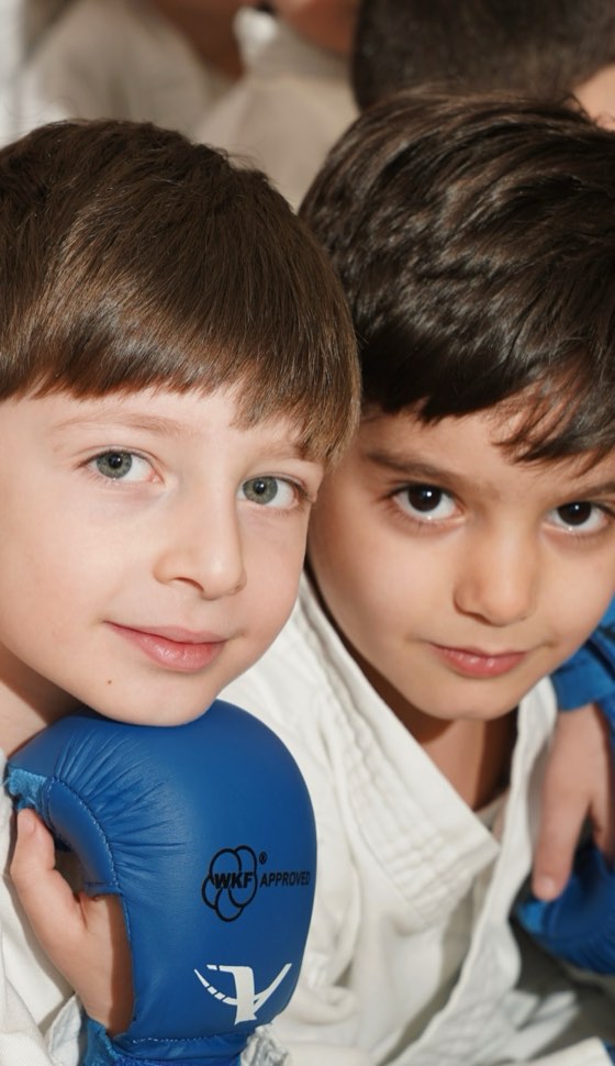 Two smiling young students