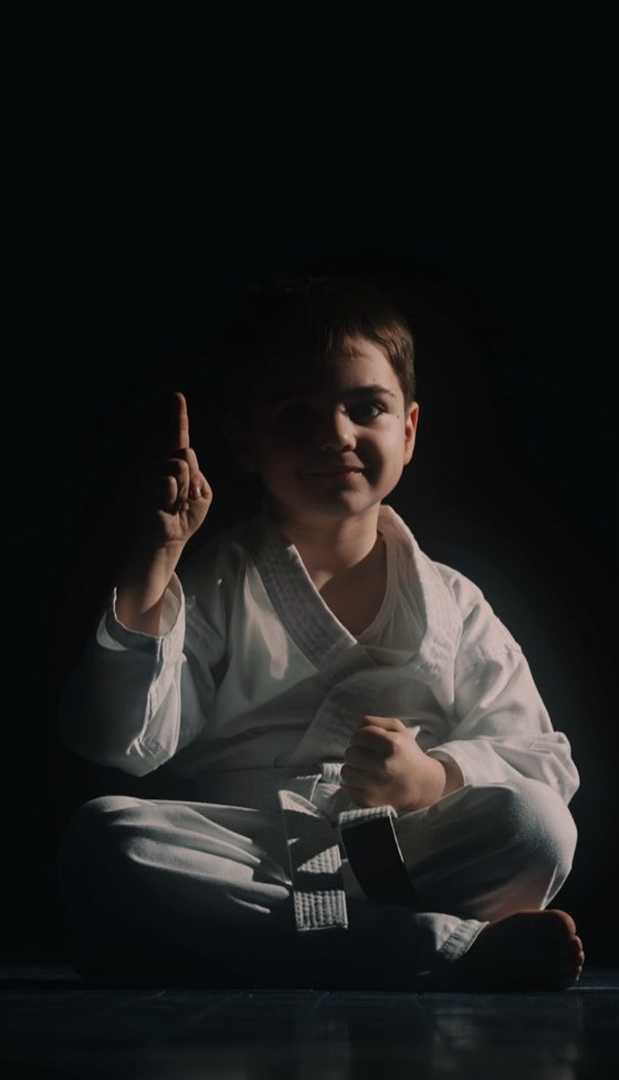 Focused student before training